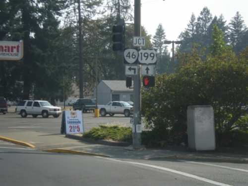 US-199 South Approaching OR-46