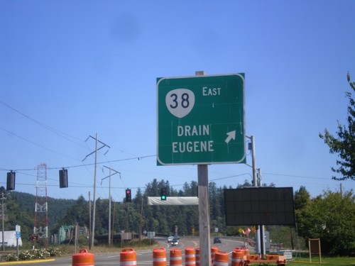 US-101 North at OR-38 East