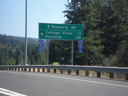 OR-38 East/OR-99 North at I-5