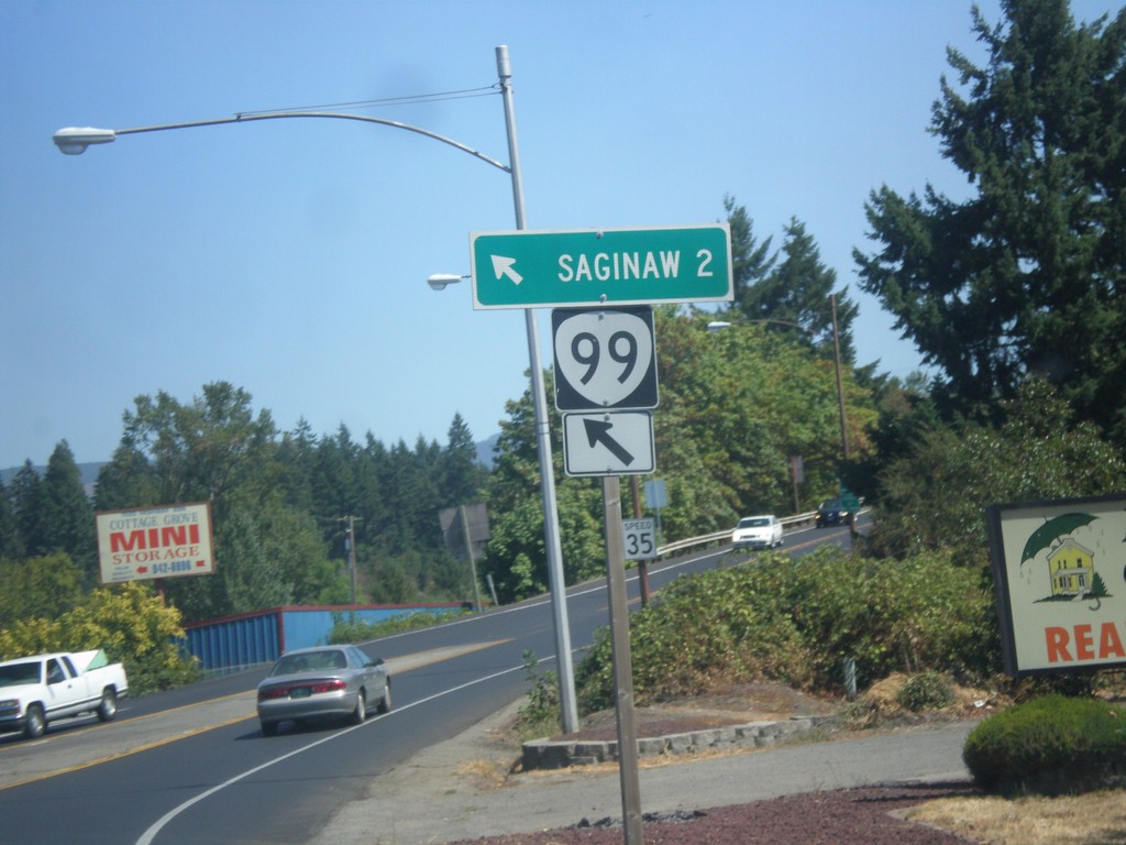 OR-99 North at Row River Road