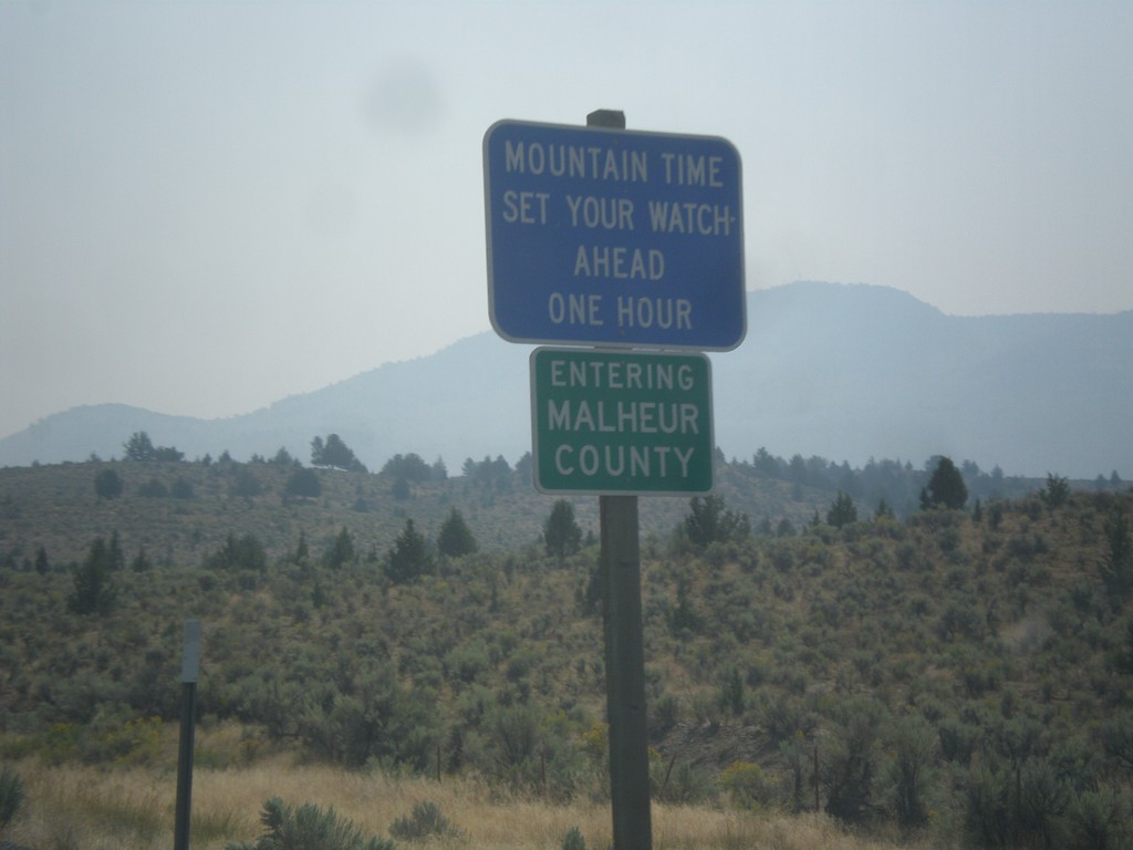 US-20 East - Malheur County/Mountain Time Zone