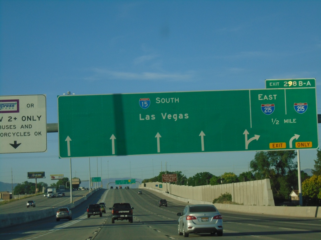 I-15 South Approaching Exit 298B-A