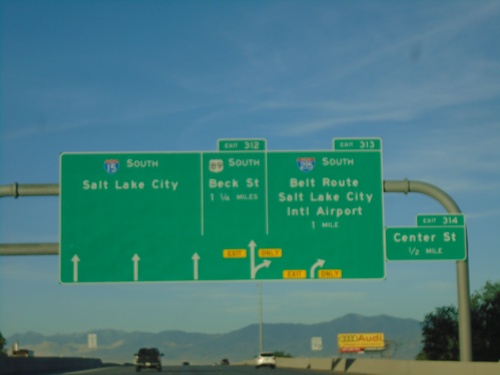 I-15 South - Exits 312, 313 and 314