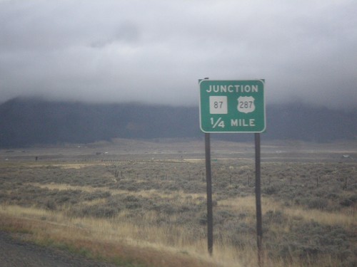 US-287 South Approaching MT-87