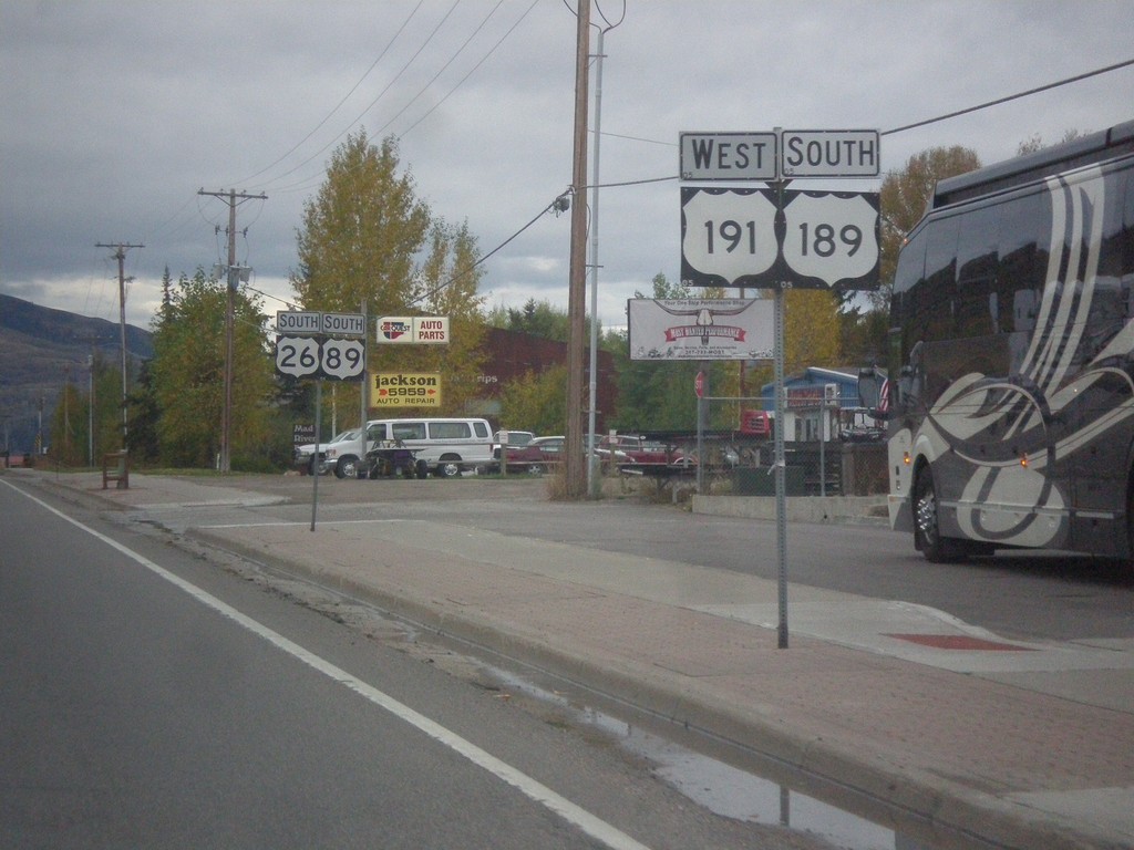 US-26 West - US-89/US-189/US-191 South in Jackson