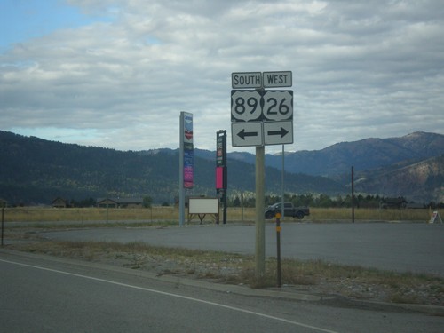 US-26 West/US-89 South at Split