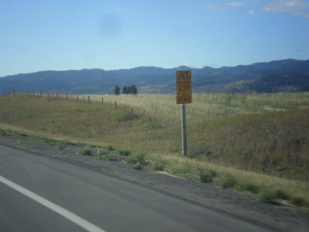 US-89 South Approaching WY-289