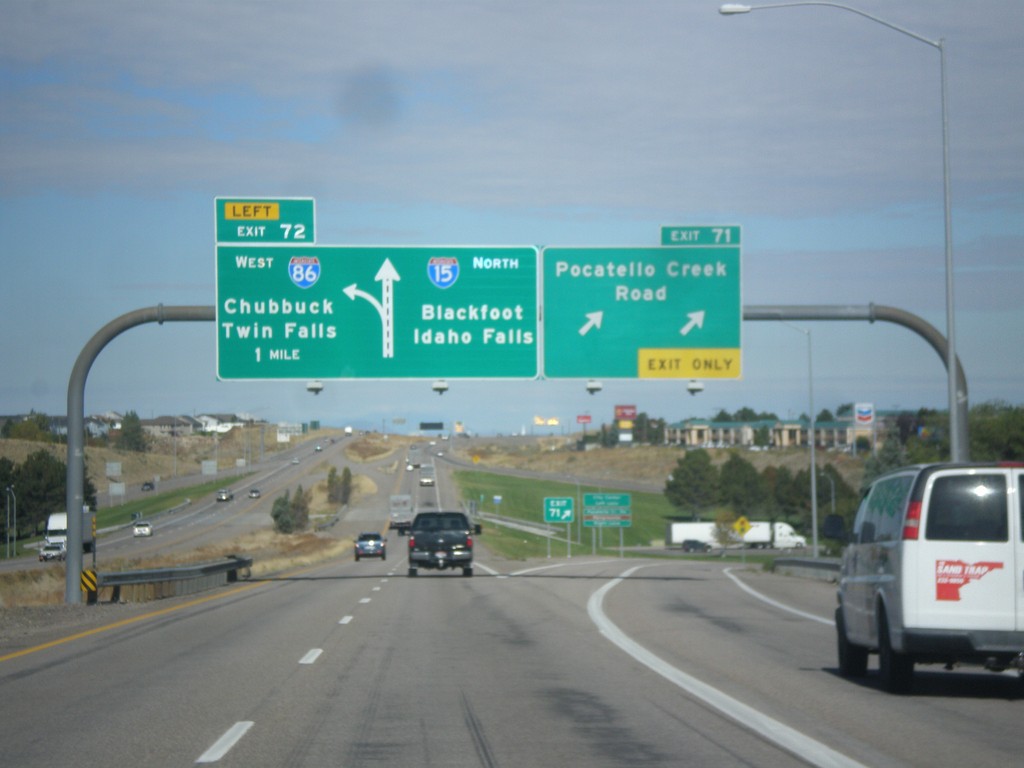 I-15 North - Exits 71 and 72