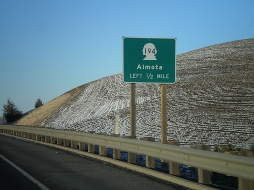 US-195 North Approaching WA-194