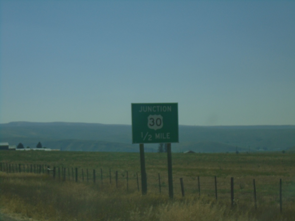 WY-89 South Approaching US-30