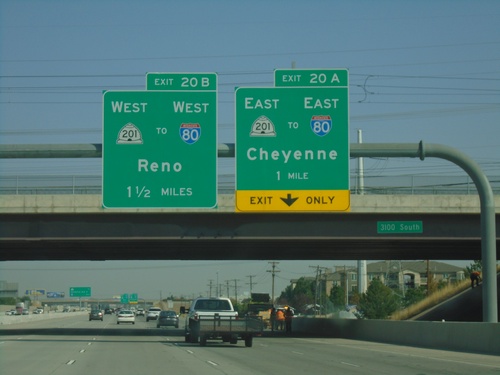 I-215 North - Exits 20A and 20B