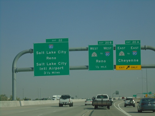 I-215 North - Exits 20A, 20B, and 22