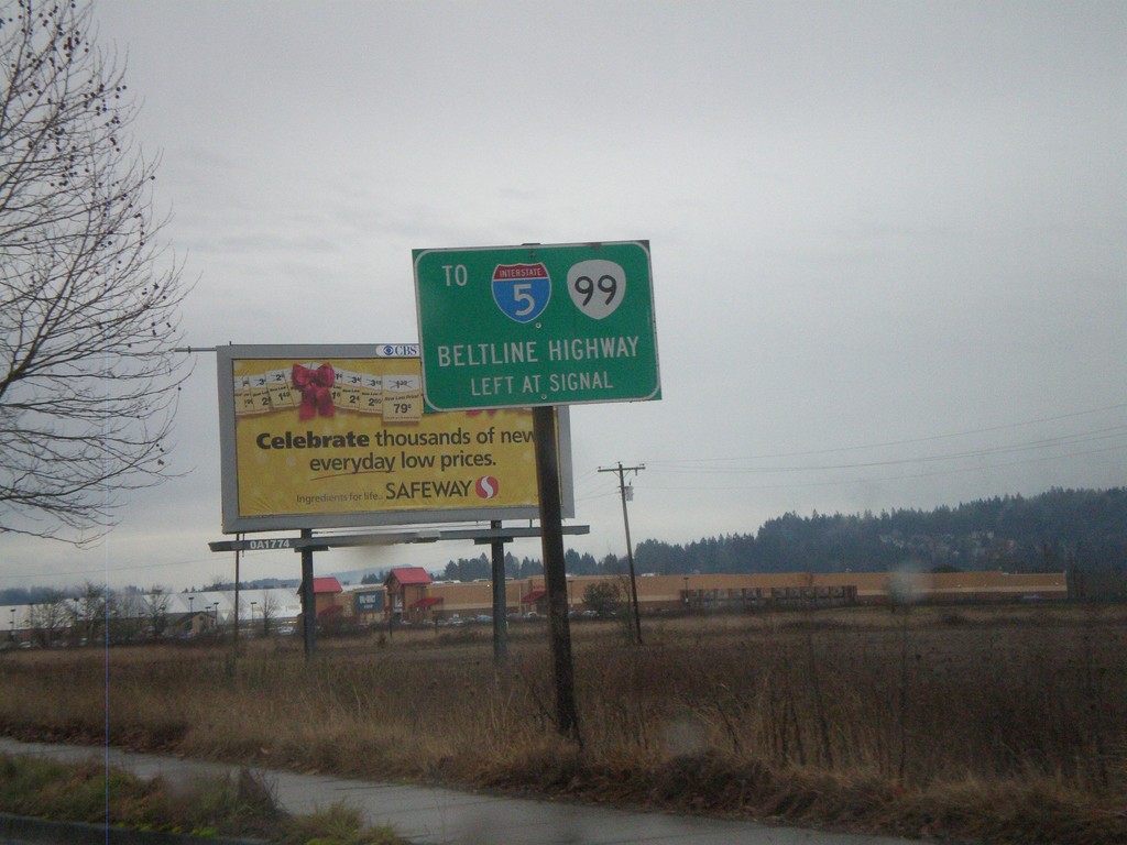 OR-126 East Approaching OR-569 (Beltline Highway)