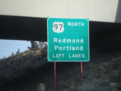 US-97 North Approaching Exit 135A - US-20