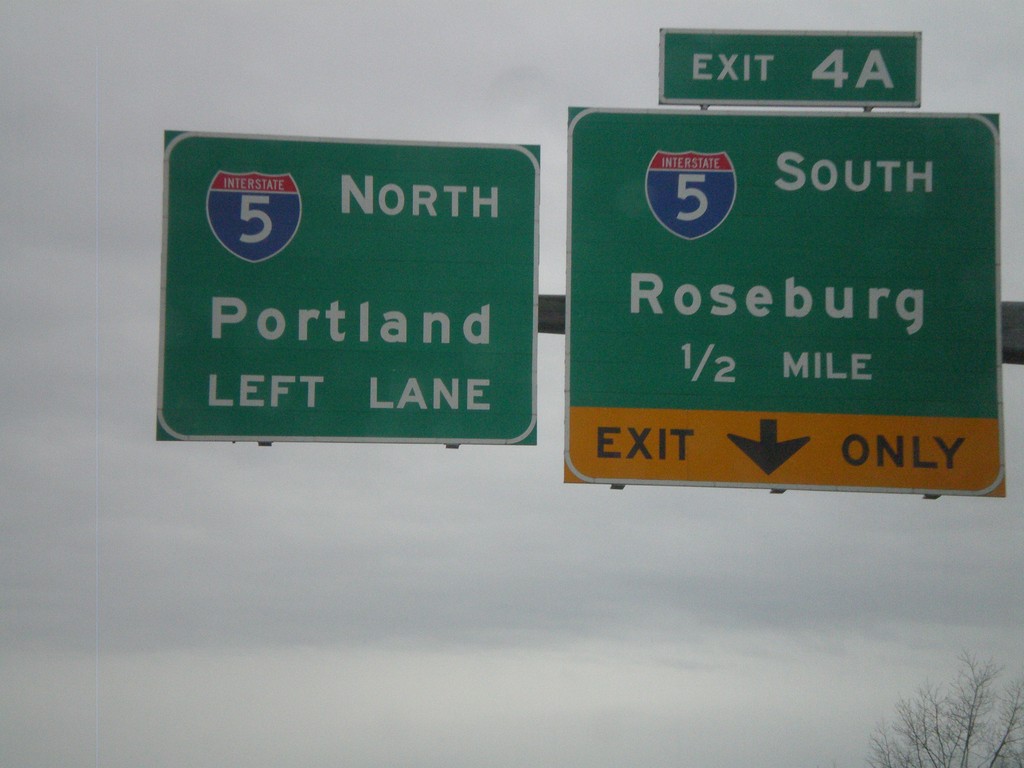 I-105/OR-126 East Approaching I-5