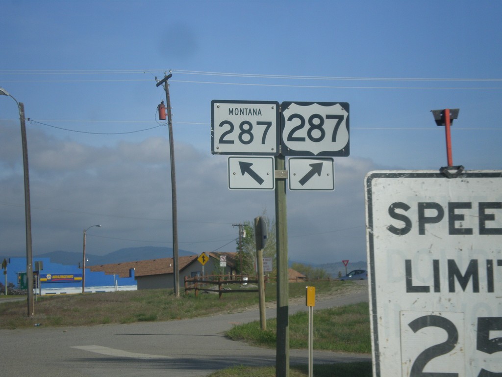 US-287 North at MT-287