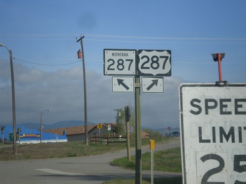 US-287 North at MT-287