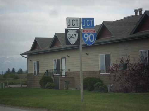 MT-85 North Approaching I-90 and MTS-347