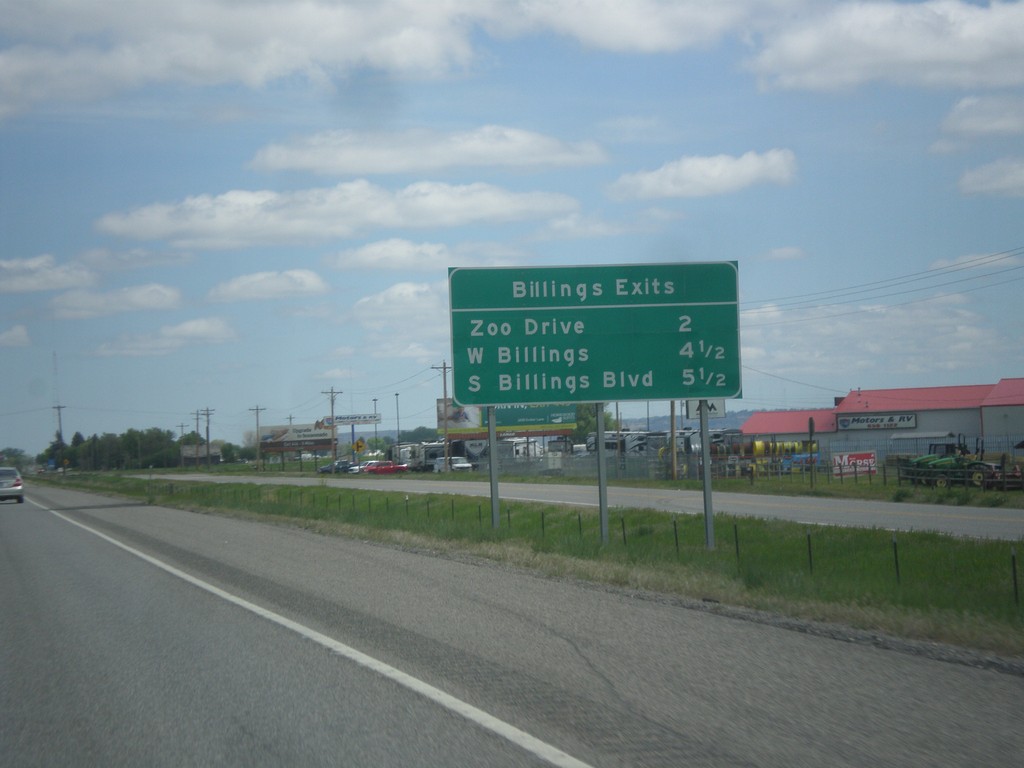 I-90 East - Billings Exits