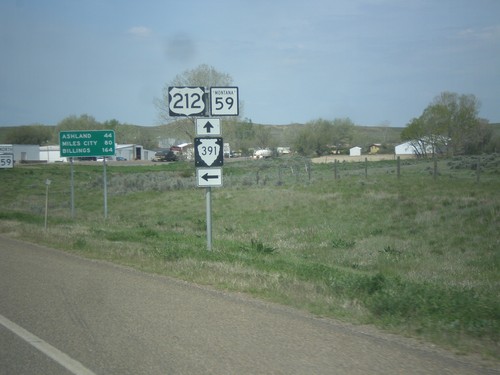 US-212 West/MT-59 North at MTS-391 South