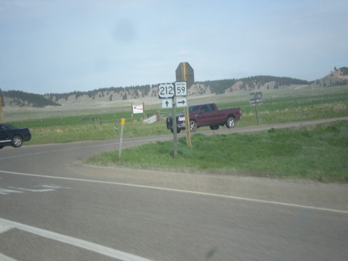 US-212 West/MT-59 North at US-212/MT-59 Split