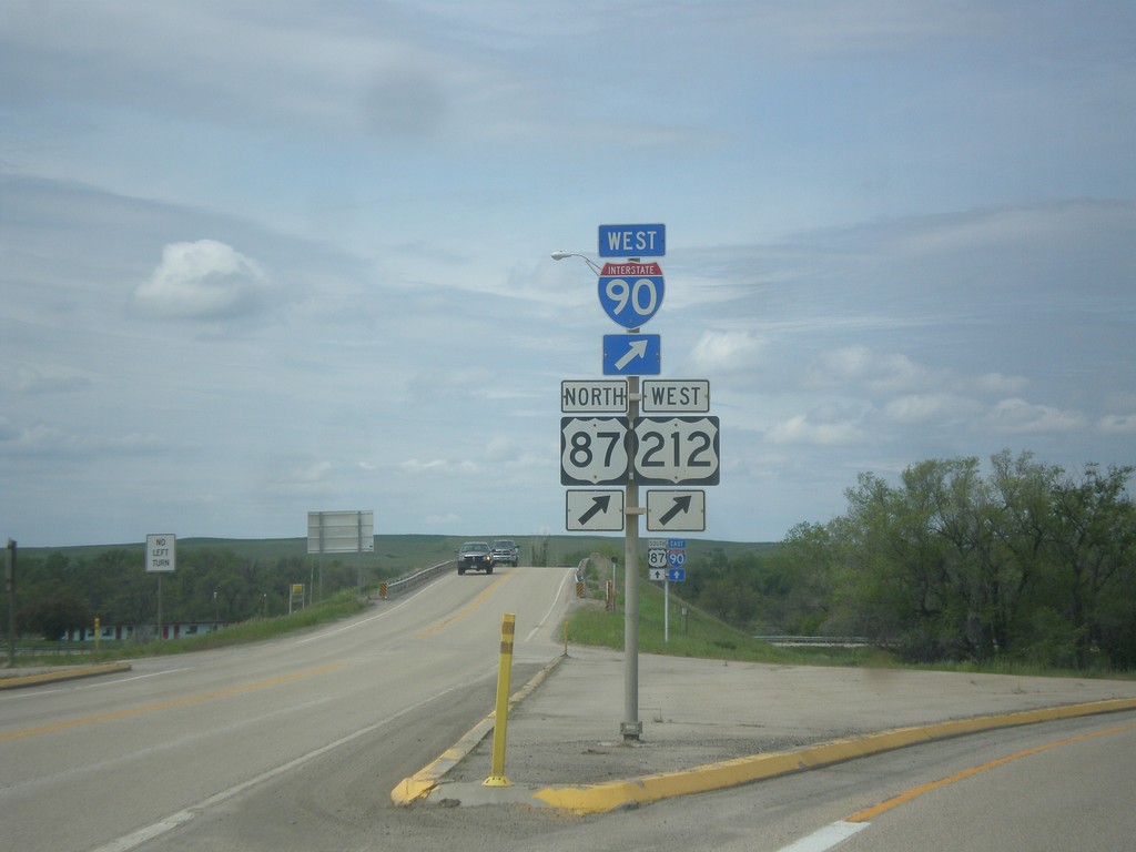 US-212 West at I-90/US-87 (Exit 510)