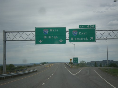 I-90 West at I-94 East - Yellowstone County