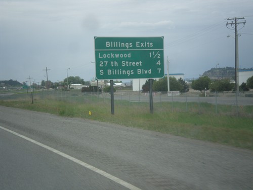 I-90 West - Billings Exits