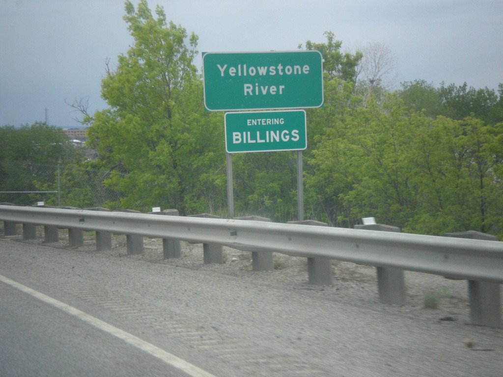 I-90 West - Yellowstone River / Entering Billings