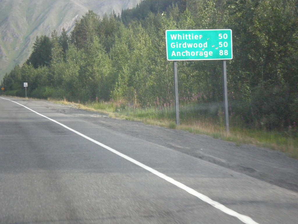 AK-1 North - Distance Marker