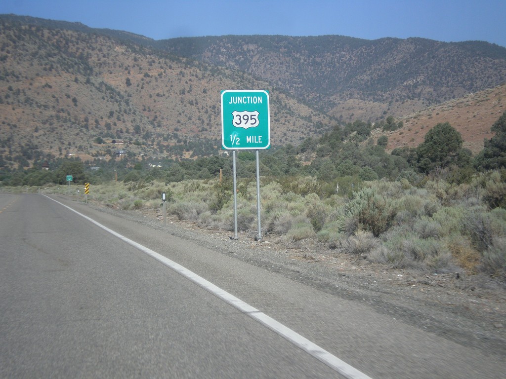 NV-208 West Approaching US-395