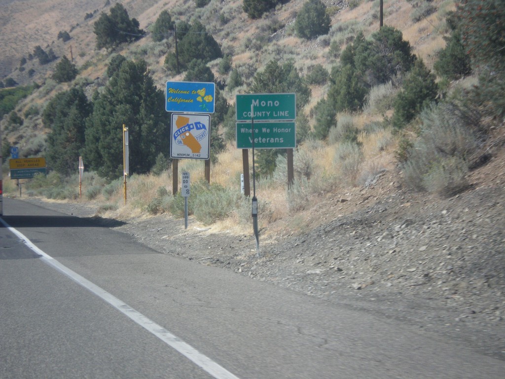 US-395 South - Welcome To California