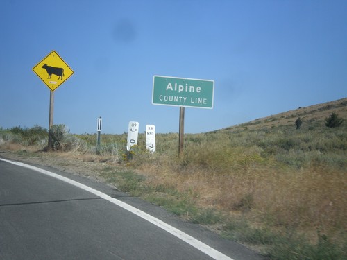 CA-89 North - Alpine County Line