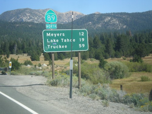 CA-89 North - Distance Marker