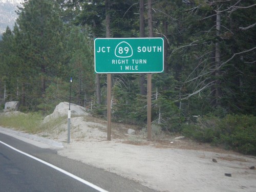 US-50 East at CA-89