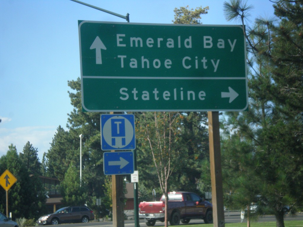 US-50 East/CA-89 North at US-50/CA-89 Split