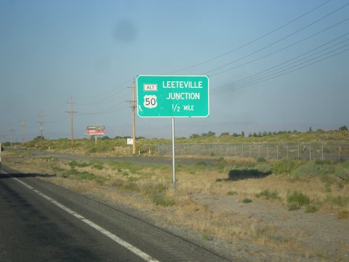 US-50 East Approaching Leeteville Junction