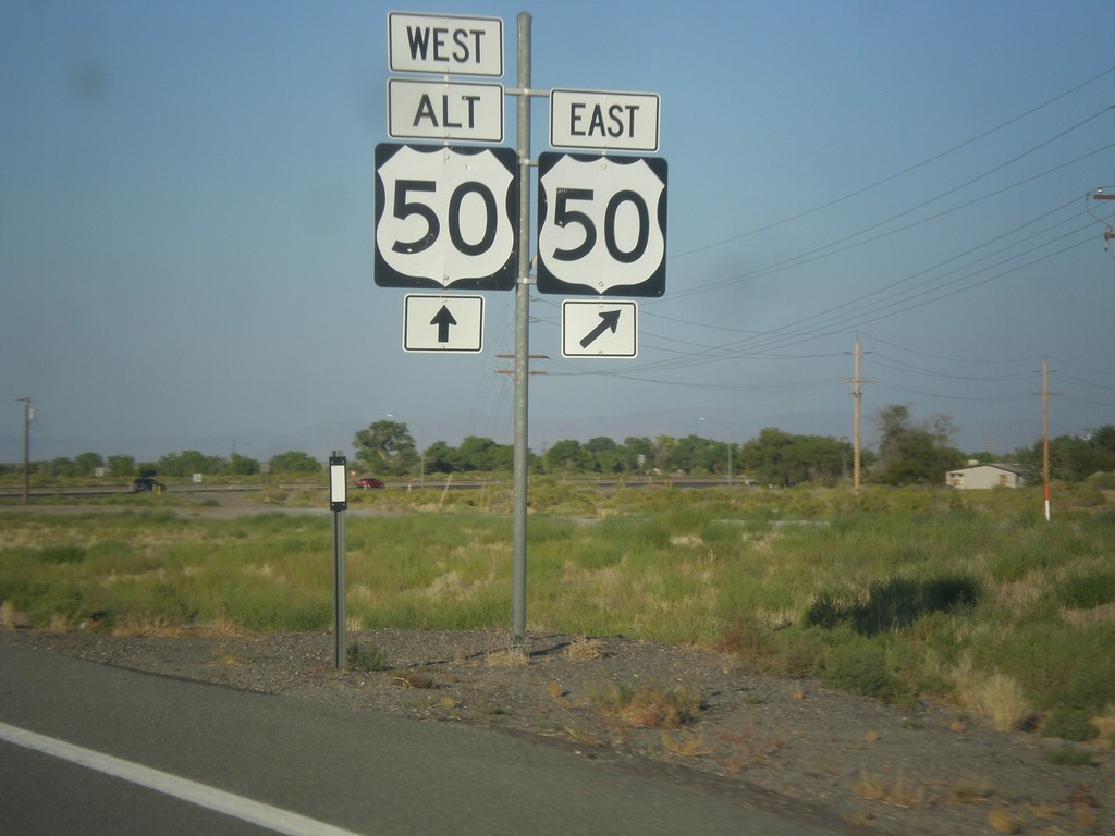 US-50 East approaching Alt. US-50 West