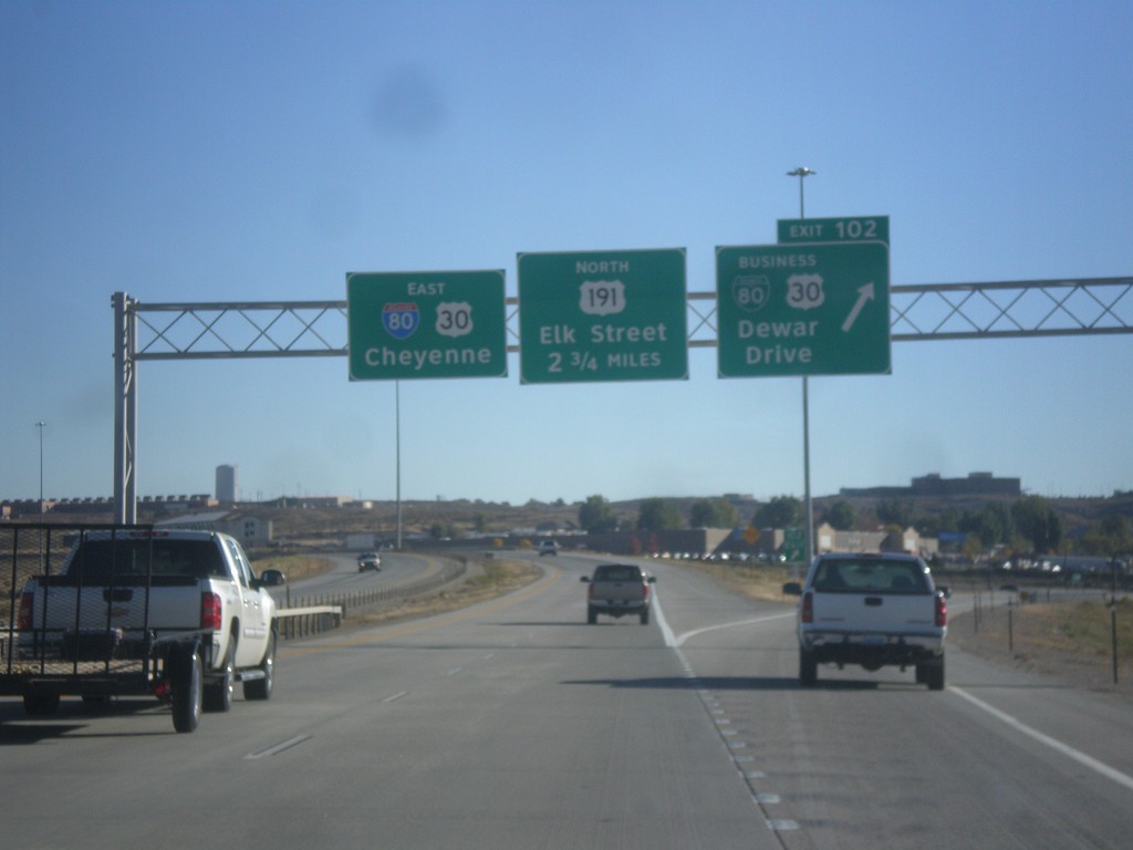 I-80 East - Exits 102 and 104