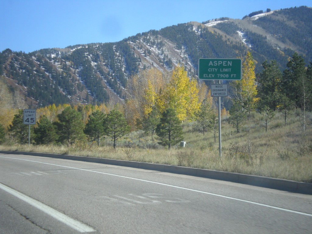 CO-82 East - Entering Aspen