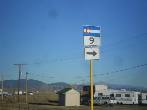 US-24 East/CO-9 South approaching US-24/CO-9 Split