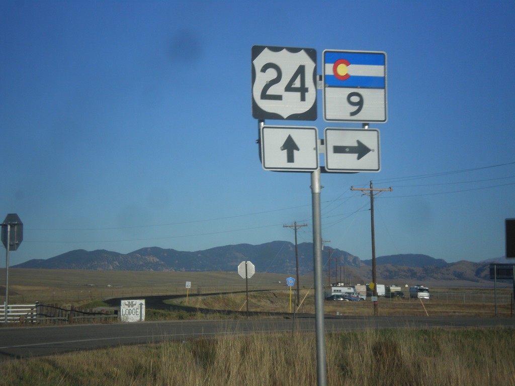 US-24 East/CO-9 South at US-24/CO-9 Split