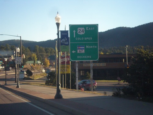 US-24 East/CO-67 North at CO-67 North