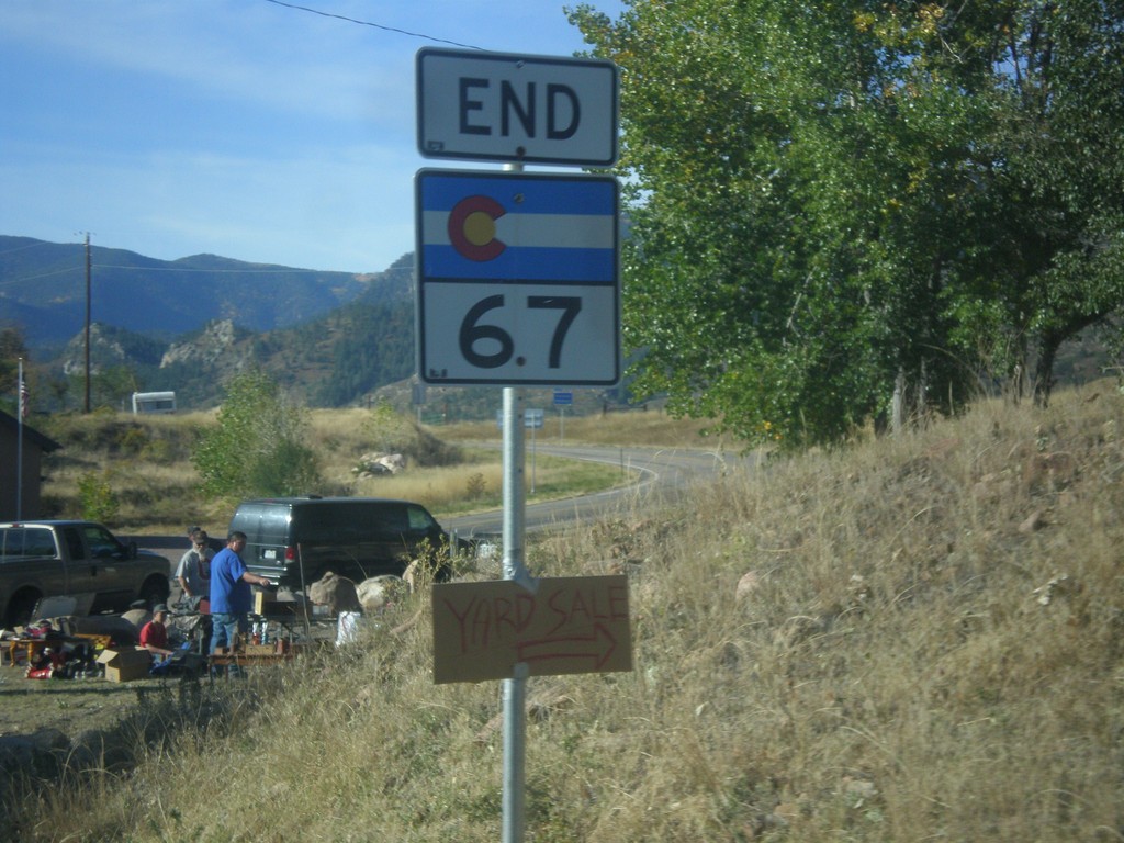 End CO-67 South at CO-96