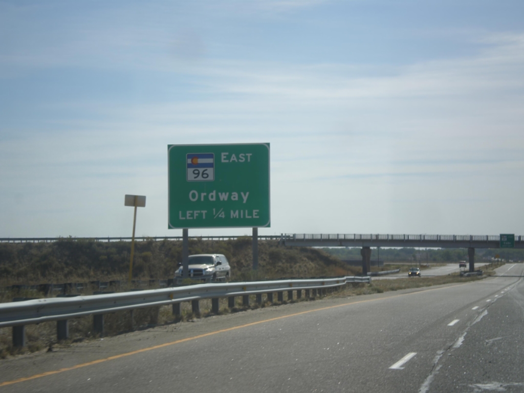 US-50 East/CO-96 East Approaching US-50/CO-96 Split