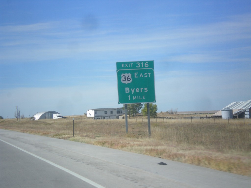 I-70 West - Exit 316