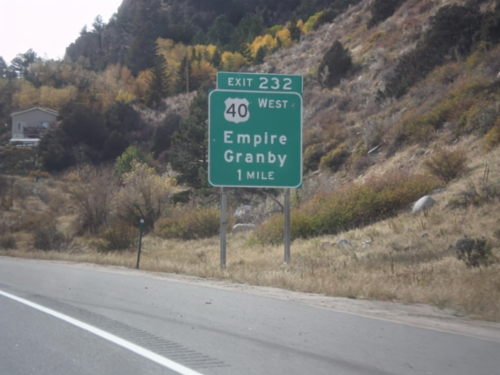I-70 West - Exit 232