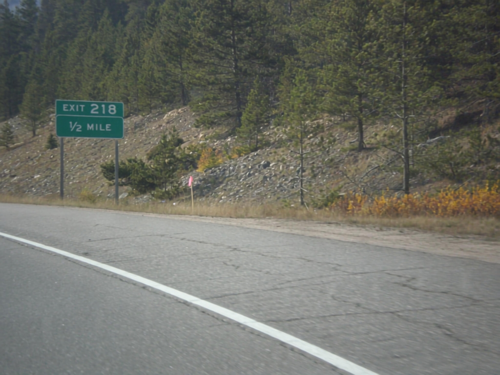 I-70 West - Exit 218