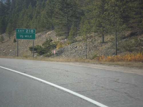 I-70 West - Exit 218
