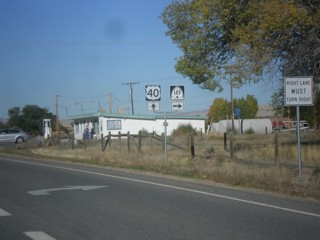 US-40 West at UT-149